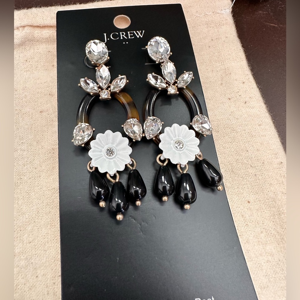 J Crew Tortoise Earrings New With Tags